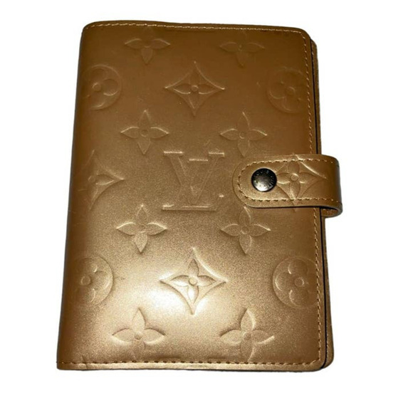 Louis Vuitton Wallet Cover Agenda Golden Brown Monogram Vernis Vintage - Picture 9 of 9
